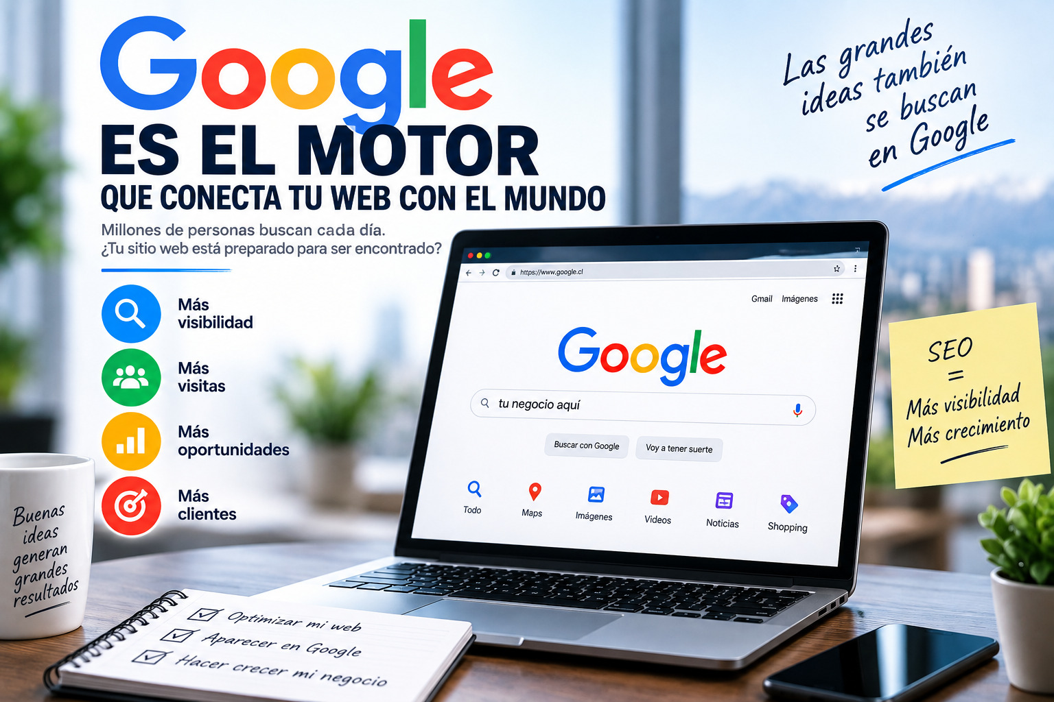 Cómo aparecer primero en Google con SEO efectivo y ordenado en Chile