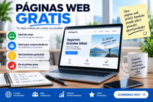 Páginas web gratis: crea tu sitio web y comienza tu presencia online Páginas web gratis para emprendedores y negocios que buscan presencia en Internet