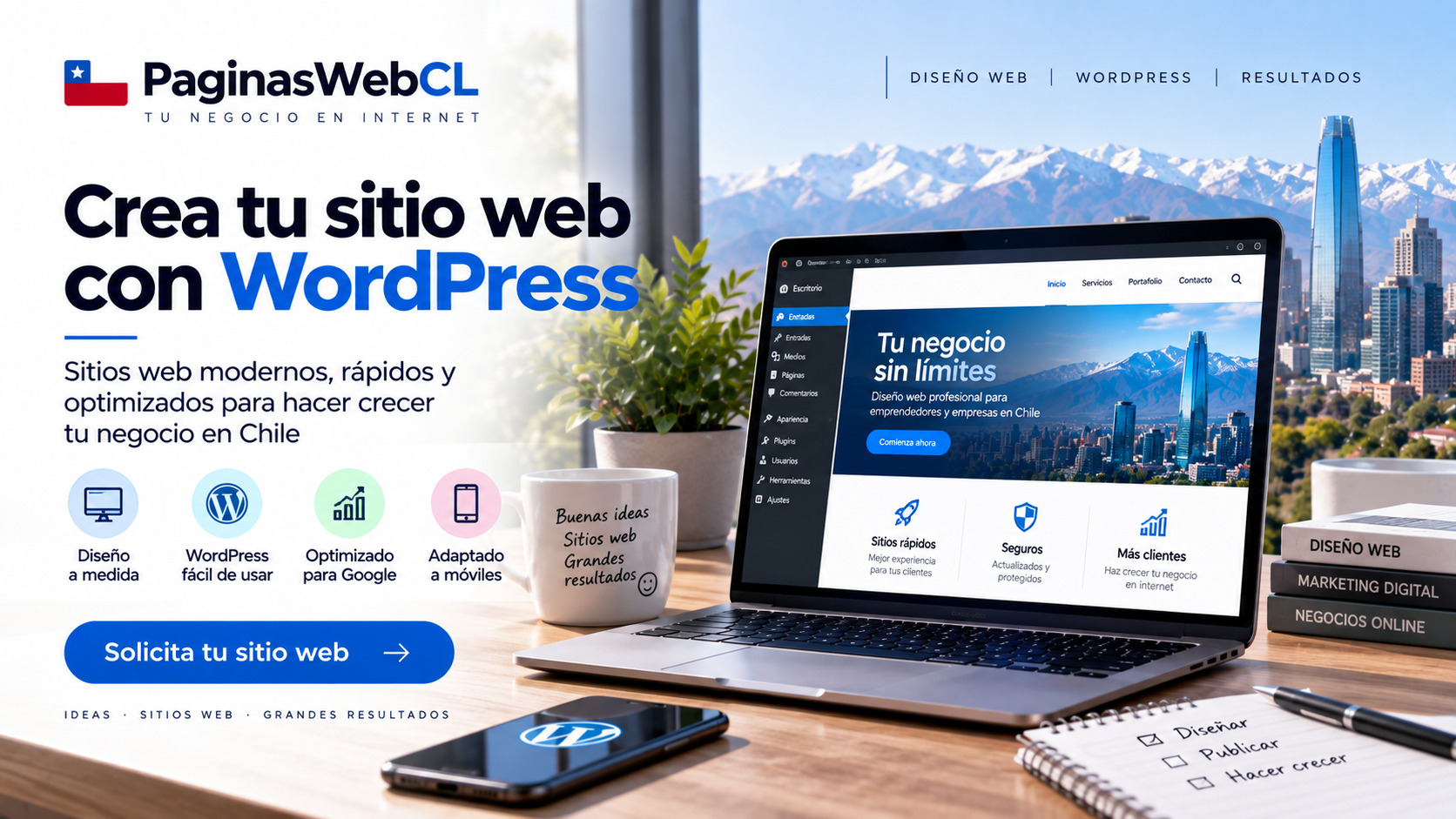 Páginas web con WordPress profesionales en Chile