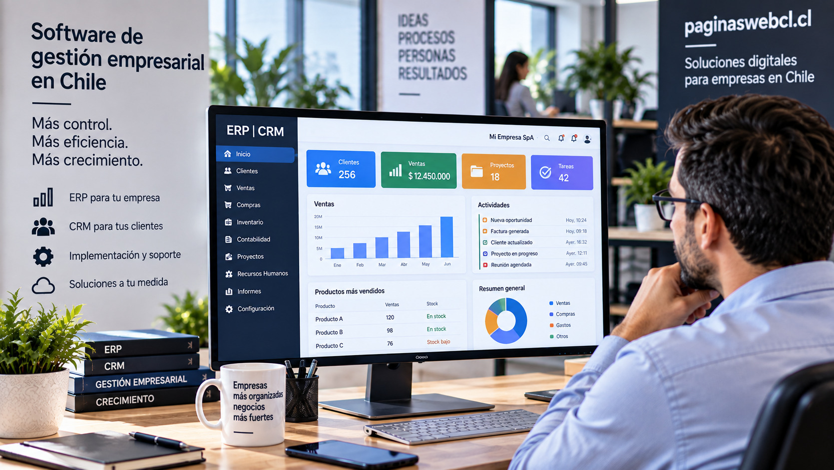 Software de gestión empresarial CRM y ERP en la nube en Chile