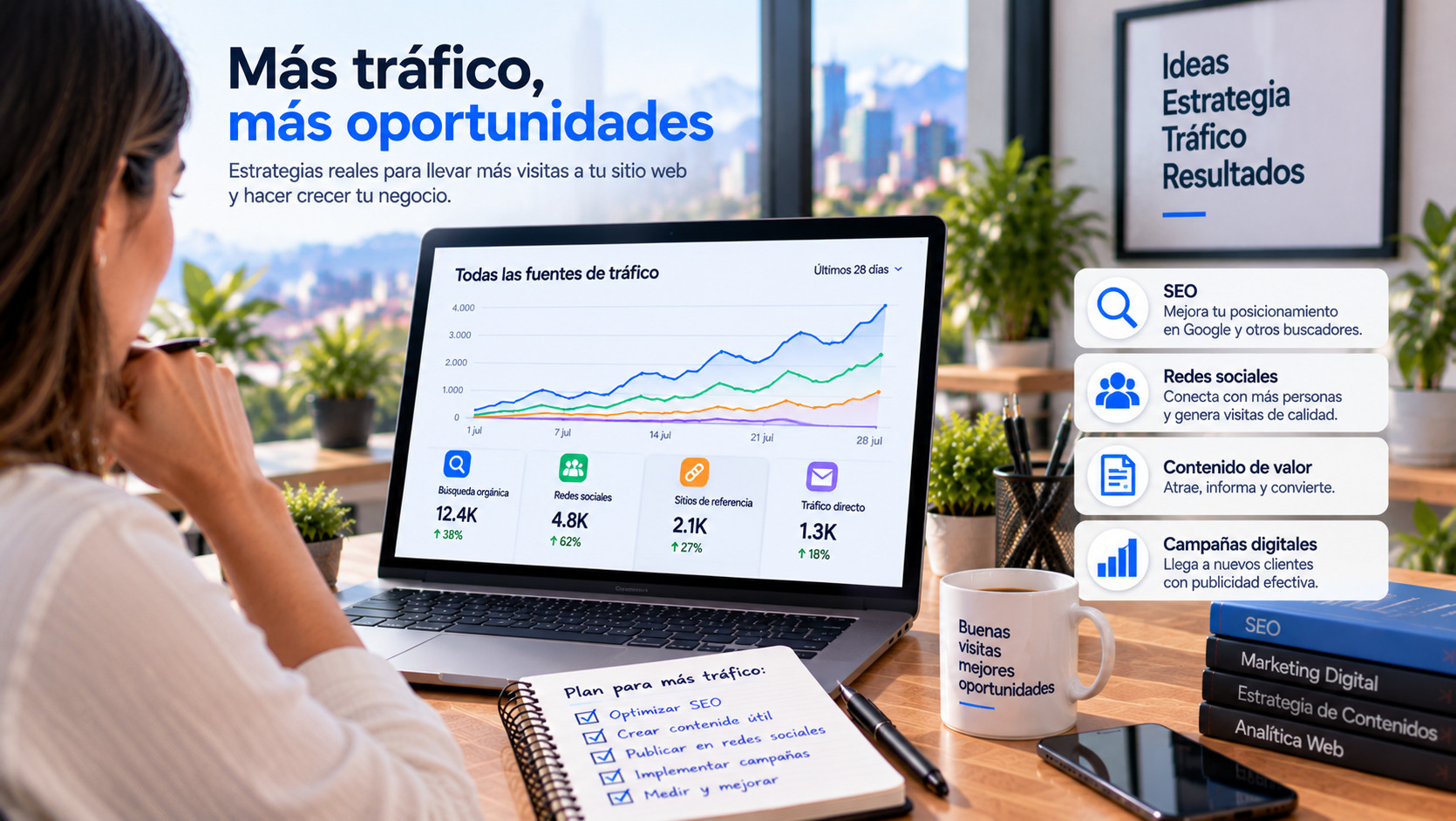 Como generar trafico web calificado para tu negocio en Chile