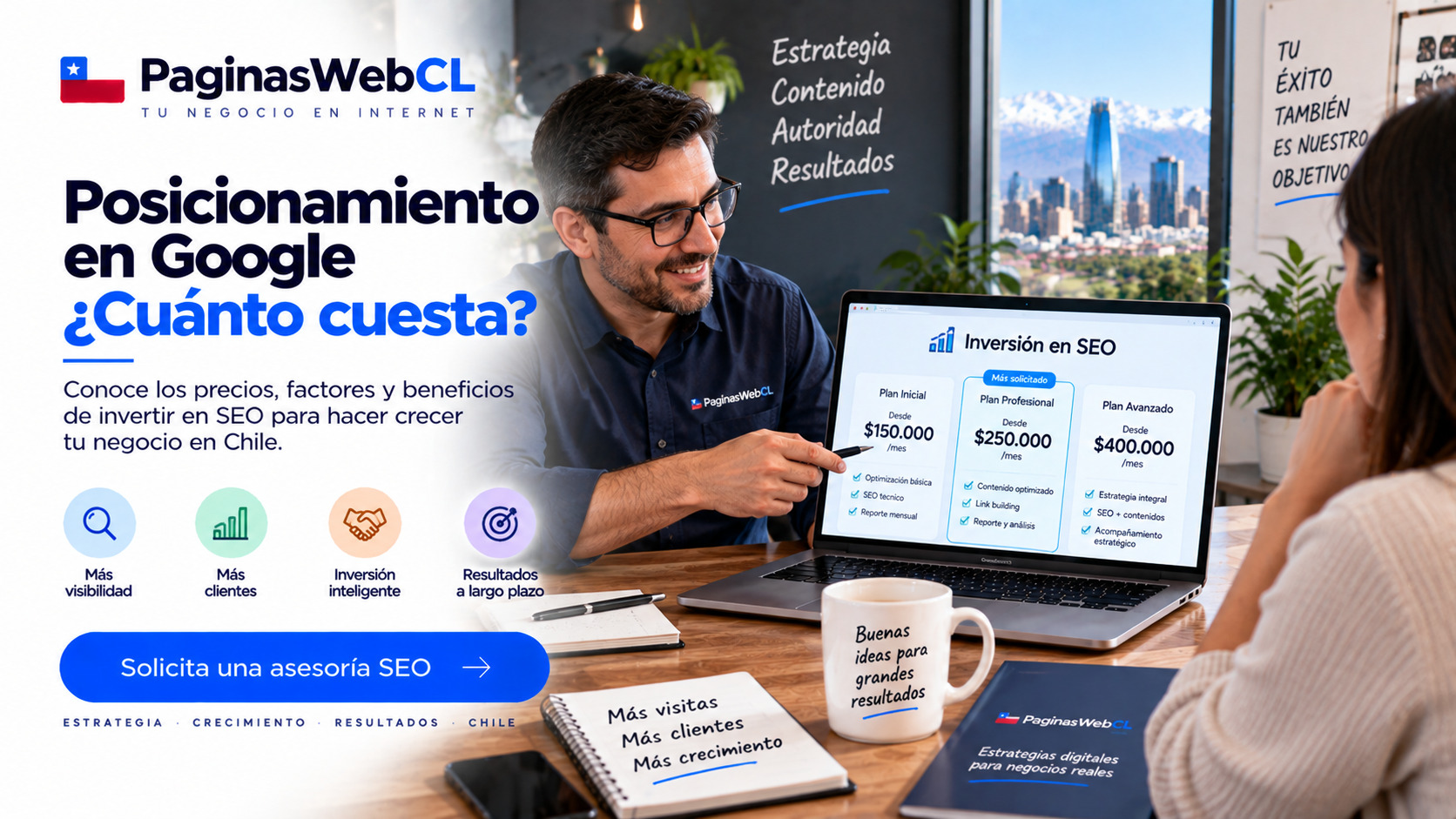 Precio del posicionamiento en Google en Chile