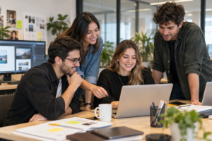 Trabaja con nosotros | PáginasWebCL Chile Equipo profesional colaborando en proyectos digitales en PáginasWebCL Chile