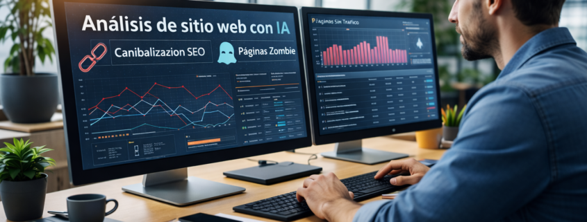 analisis web con inteligencia artificial para detectar canibalizacion seo y paginas zombie sin trafico