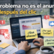 Usuario analiza baja conversión en su web después del clic en un anuncio digital